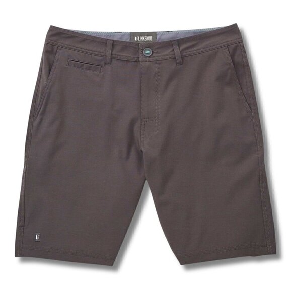 Linksoul Boardwalker Swim Shorts, Greenish Brown 38 - Board Short, Casual, 10" - Picture 1 of 12